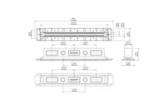 Ergovent rahmenloser Schlitzauslass 1050 mm mit Anschlussdurchmesser 125 mm - Klimatisierung - 2 Schlitze