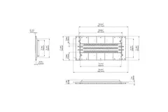 Ergovent-Zwischenstück für modulare, einsteckbare Liniengitter 500 mm – 3 Schlitze