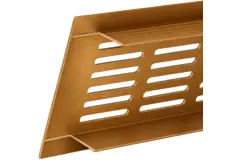 Aluminium-Sockelgitter – gebürstetes Kupfer, L = 400 mm × H = 100 mm – RA1040G