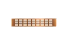 Aluminium-Sockelgitter – gebürstetes Kupfer, L = 400 mm × H = 80 mm – RA840G