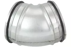 Kurzer Wickelfalz Bogen 45° Ø 125mm