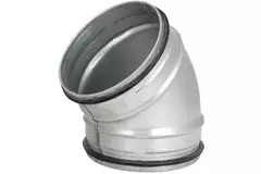 Kurzer Wickelfalz Bogen 45° Ø 125mm