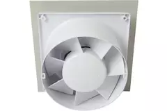 Air Roxy Badlüfter mit Anschlussdurchmesser 125 mm mit Timer und Startverzögerung - Front aus goldenem Aluminium