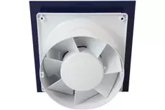 Air Roxy Badlüfter mit Anschlussdurchmesser 100 mm mit Timer und verzögertem Start - Front aus blauem Kunststoff