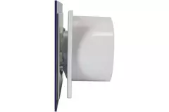 Air Roxy Badlüfter mit Anschlussdurchmesser 100 mm mit Timer und verzögertem Start - Front aus blauem Kunststoff