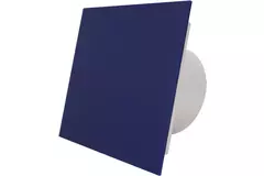Air Roxy Badlüfter mit Anschlussdurchmesser 100 mm mit Timer und verzögertem Start - Front aus blauem Kunststoff