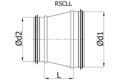 Reduzierstück Ø 315mm - Ø 250mm für Wickelfalzrohre