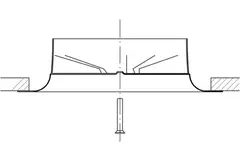 Dralldurchlass mit Diffusorring mit zentrale Schraubbefestigung 315 mm - Mischfarbe RAL 9010