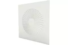 Dralldurchlass quadratisch 600x600 feste Lamellen 350 mm und unisoliertem Anschlusskasten mit Seitenanschluss 160 mm - Mischfarbe RAL 9010