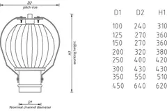 Windbetriebener Ventilator Penn 300mm Metall - 254m3/h