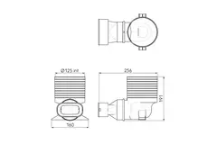 Ubbink Air Excellent 35SC Ventiladapter 125 1x90°
